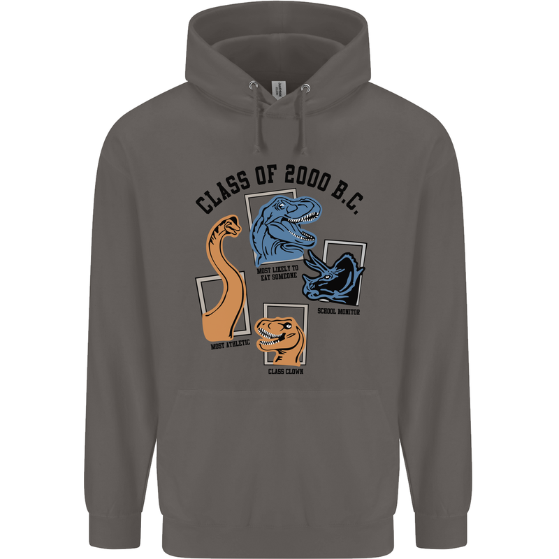 Class of 2000 BC Funny Dinosaur T-Rex Mens 80% Cotton Hoodie Charcoal