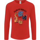 Class of 2000 BC Funny Dinosaur T-Rex Mens Long Sleeve T-Shirt Red