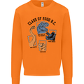 Class of 2000 BC Funny Dinosaur T-Rex Mens Sweatshirt Jumper Orange