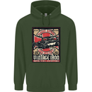 Classic Hotrod Vintage Iron Hot Rod Dragster Childrens Kids Hoodie Forest Green