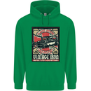 Classic Hotrod Vintage Iron Hot Rod Dragster Childrens Kids Hoodie Irish Green