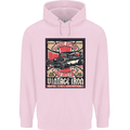 Classic Hotrod Vintage Iron Hot Rod Dragster Childrens Kids Hoodie Light Pink