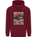 Classic Hotrod Vintage Iron Hot Rod Dragster Childrens Kids Hoodie Maroon