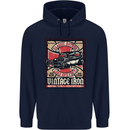 Classic Hotrod Vintage Iron Hot Rod Dragster Childrens Kids Hoodie Navy Blue