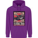 Classic Hotrod Vintage Iron Hot Rod Dragster Childrens Kids Hoodie Purple