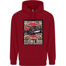 Classic Hotrod Vintage Iron Hot Rod Dragster Childrens Kids Hoodie Red