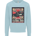Classic Hotrod Vintage Iron Hot Rod Dragster Kids Sweatshirt Jumper Light Blue