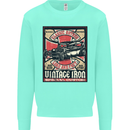 Classic Hotrod Vintage Iron Hot Rod Dragster Kids Sweatshirt Jumper Peppermint