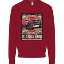 Classic Hotrod Vintage Iron Hot Rod Dragster Kids Sweatshirt Jumper Red