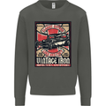 Classic Hotrod Vintage Iron Hot Rod Dragster Kids Sweatshirt Jumper Storm Grey
