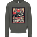 Classic Hotrod Vintage Iron Hot Rod Dragster Kids Sweatshirt Jumper Storm Grey