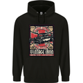 Classic Hotrod Vintage Iron Hot Rod Dragster Mens 80% Cotton Hoodie Black