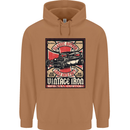Classic Hotrod Vintage Iron Hot Rod Dragster Mens 80% Cotton Hoodie Caramel Latte