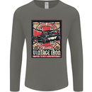 Classic Hotrod Vintage Iron Hot Rod Dragster Mens Long Sleeve T-Shirt Charcoal
