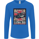 Classic Hotrod Vintage Iron Hot Rod Dragster Mens Long Sleeve T-Shirt Royal Blue