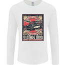 Classic Hotrod Vintage Iron Hot Rod Dragster Mens Long Sleeve T-Shirt White