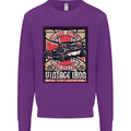 Classic Hotrod Vintage Iron Hot Rod Dragster Mens Sweatshirt Jumper Purple