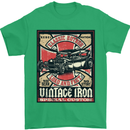 Classic Hotrod Vintage Iron Hot Rod Dragster Mens T-Shirt Cotton Gildan Irish Green