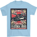 Classic Hotrod Vintage Iron Hot Rod Dragster Mens T-Shirt Cotton Gildan Light Blue