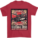 Classic Hotrod Vintage Iron Hot Rod Dragster Mens T-Shirt Cotton Gildan Red
