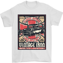 Classic Hotrod Vintage Iron Hot Rod Dragster Mens T-Shirt Cotton Gildan White