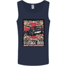 Classic Hotrod Vintage Iron Hot Rod Dragster Mens Vest Tank Top Navy Blue
