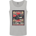 Classic Hotrod Vintage Iron Hot Rod Dragster Mens Vest Tank Top Sports Grey