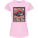Classic Hotrod Vintage Iron Hot Rod Dragster Womens Petite Cut T-Shirt Light Pink