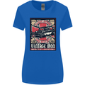 Classic Hotrod Vintage Iron Hot Rod Dragster Womens Wider Cut T-Shirt Royal Blue
