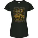 Classic Legend Riders Club Motorbike Biker Womens Petite Cut T-Shirt Black