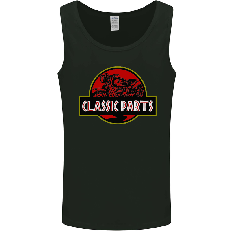 Classic Motorcycle Parts Motorbike Biker Mens Vest Tank Top Black