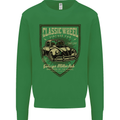 Classic Wheel Motorcycle Motorbike Biker Kids Sweatshirt Jumper Irish Green