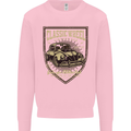 Classic Wheel Motorcycle Motorbike Biker Kids Sweatshirt Jumper Light Pink