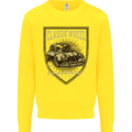 Classic Wheel Motorcycle Motorbike Biker Kids Sweatshirt Jumper Yellow