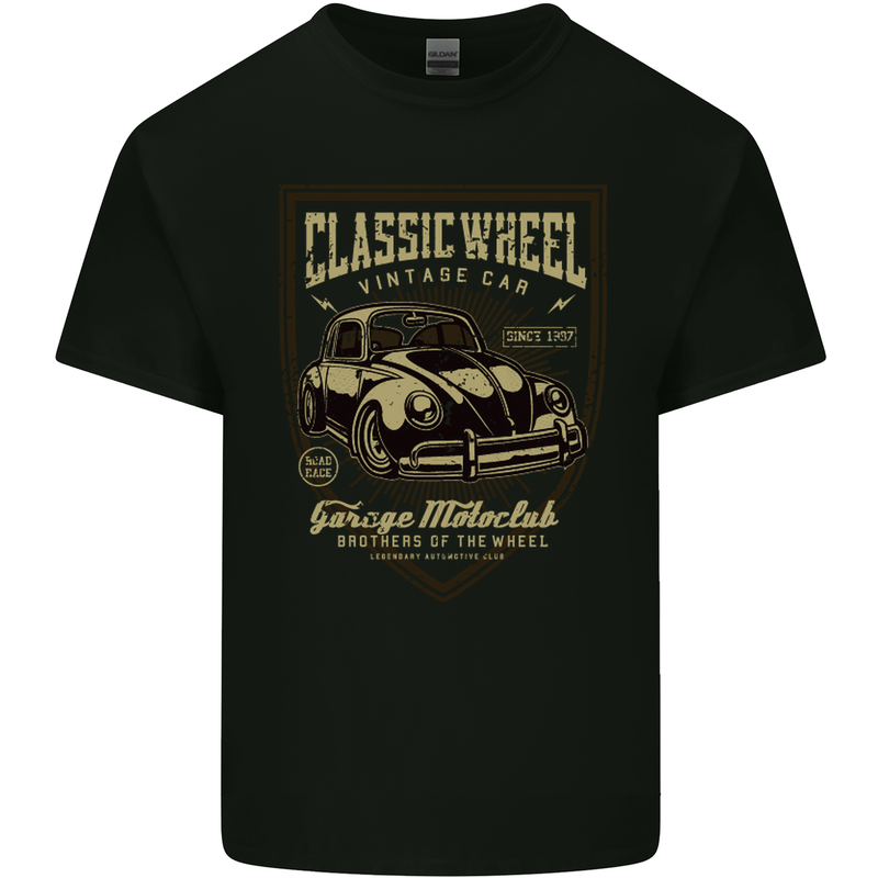 Classic Wheel Motorcycle Motorbike Biker Kids T-Shirt Childrens Black