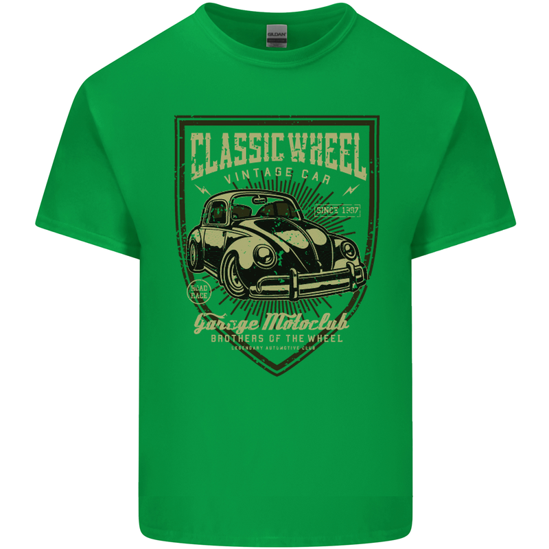 Classic Wheel Motorcycle Motorbike Biker Kids T-Shirt Childrens Irish Green