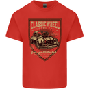 Classic Wheel Motorcycle Motorbike Biker Kids T-Shirt Childrens Red