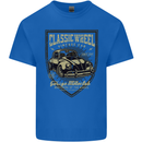 Classic Wheel Motorcycle Motorbike Biker Kids T-Shirt Childrens Royal Blue