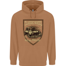 Classic Wheel Motorcycle Motorbike Biker Mens 80% Cotton Hoodie Caramel Latte