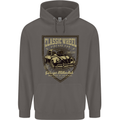 Classic Wheel Motorcycle Motorbike Biker Mens 80% Cotton Hoodie Charcoal