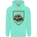 Classic Wheel Motorcycle Motorbike Biker Mens 80% Cotton Hoodie Peppermint