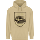 Classic Wheel Motorcycle Motorbike Biker Mens 80% Cotton Hoodie Sand