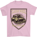 Classic Wheel Motorcycle Motorbike Biker Mens T-Shirt Cotton Gildan Light Pink