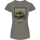 Classic Wheel Motorcycle Motorbike Biker Womens Petite Cut T-Shirt Charcoal