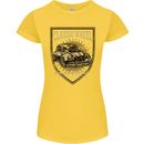 Classic Wheel Motorcycle Motorbike Biker Womens Petite Cut T-Shirt Yellow