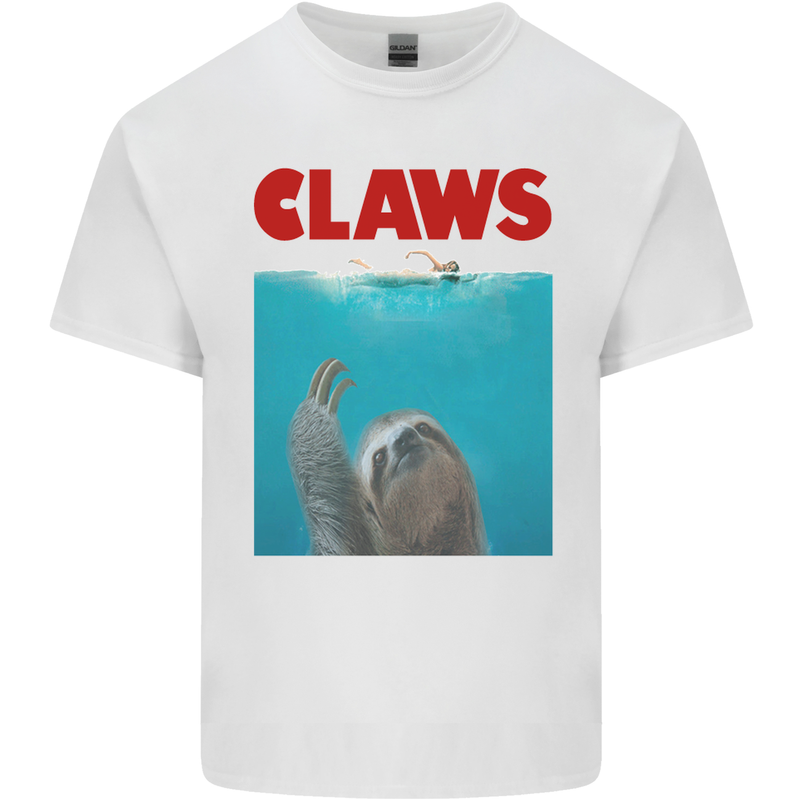 Claws Funny Sloth Parody Kids T-Shirt Childrens White