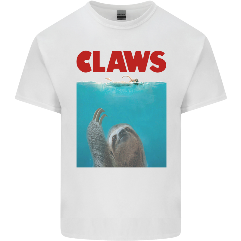 Claws Funny Sloth Parody Mens Cotton T-Shirt Tee Top White