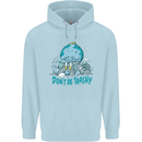 Climate Change Dont Be Trashy Environment Childrens Kids Hoodie Light Blue