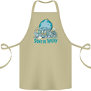 Climate Change Dont Be Trashy Environment Cotton Apron 100% Organic Khaki