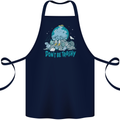 Climate Change Dont Be Trashy Environment Cotton Apron 100% Organic Navy Blue